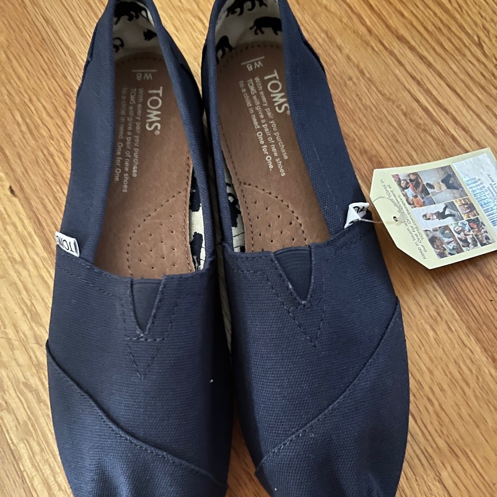 Toms Alpargata blue size 8  Brand New